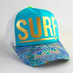 NATURAL LIFE NWT Surf Cap - Turquoise and Gold.